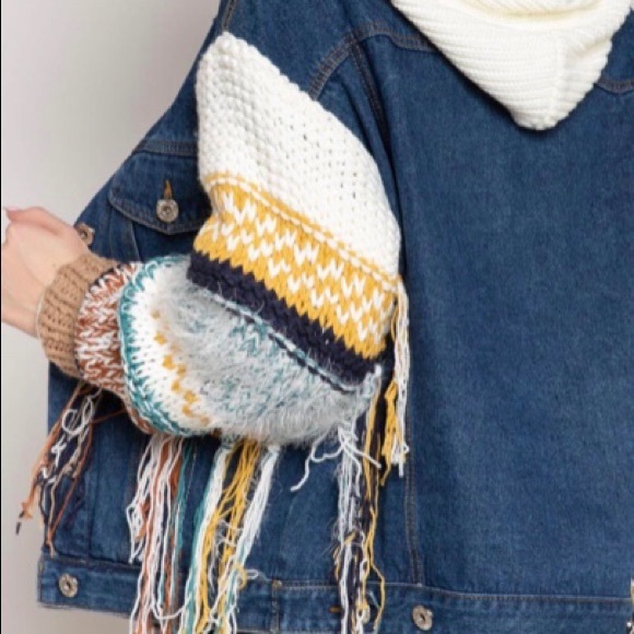 POL-KNIT SLEVES JEAN JACKETS - Picture 2 of 16